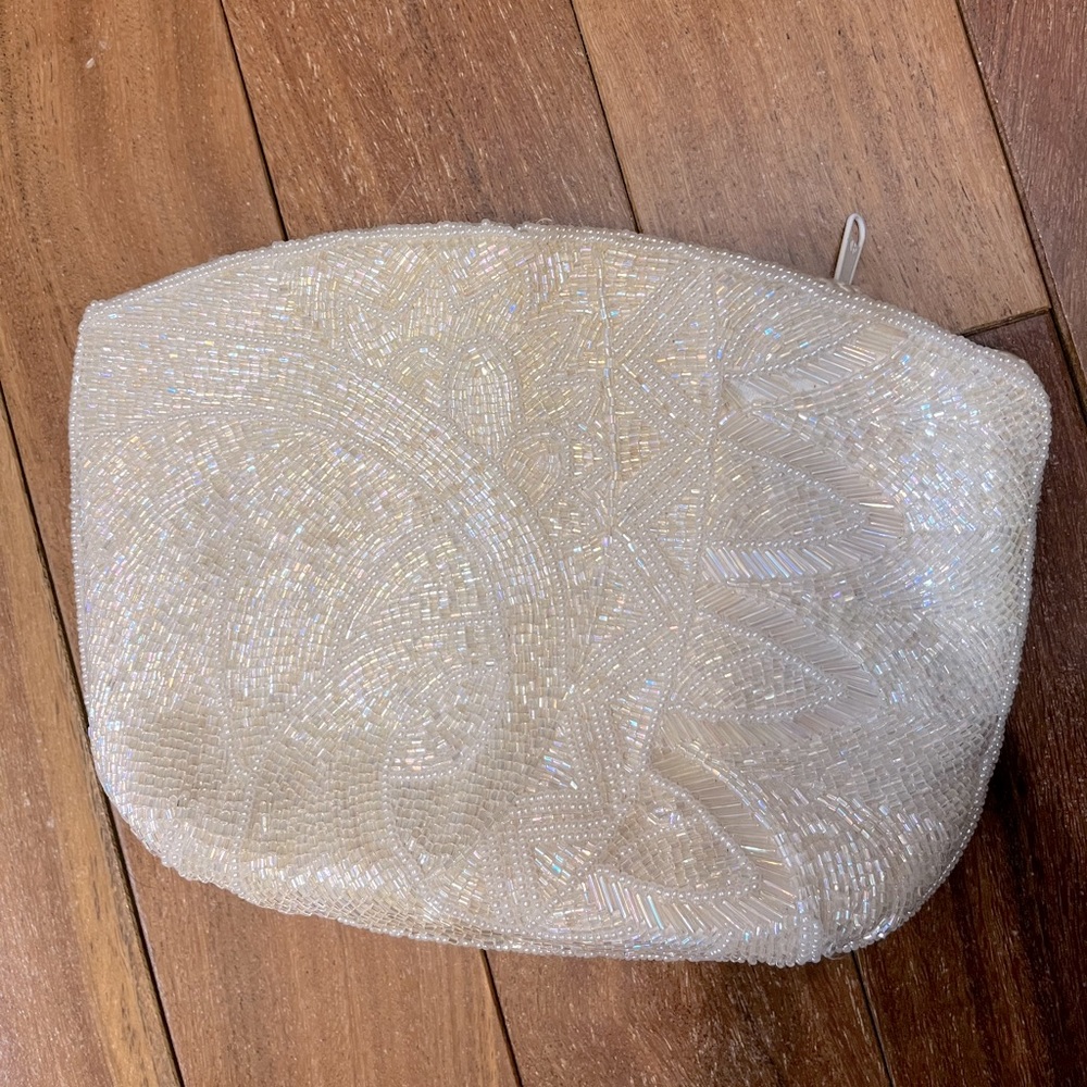Vintage Birks Glass Beaded Clutch wedding purse